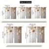 2Pcs Elegant White Rose Print Sheer Curtains With Rod Pocket – For Bedroom, Living Room & Kitchen