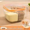 Luxurious Multi-Grid Kitchen Seasoning Jar Set - Plastic Salt & MSG Storage