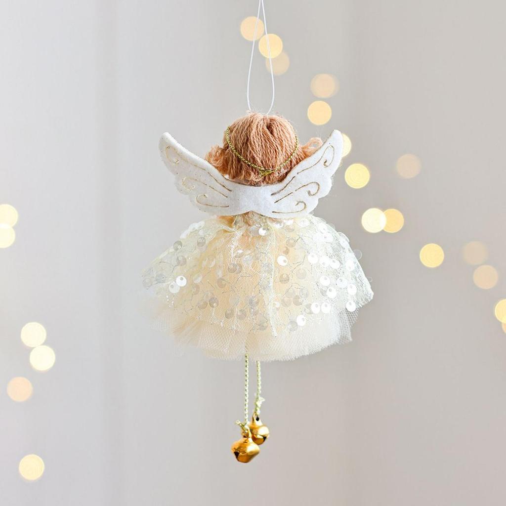 Angel Ornaments With Bells Cute Angel Doll Christmas Tree Ornaments Pendant For Holiday Door Party Celebration Navidad 2025