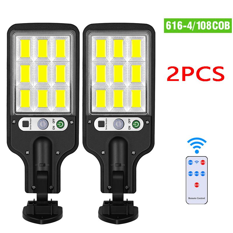 108COB Solar Street Lights Outdoor Waterproof Human Body Sensing Courtyard Garden Wall Household Lights Rural Road Wall Lights