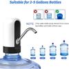 5 Gallon Water Meter Pump Rechargeable Bottled Water Dispenser Portable USB Rechargeable Automatic Dispenser for Camping Kitchen