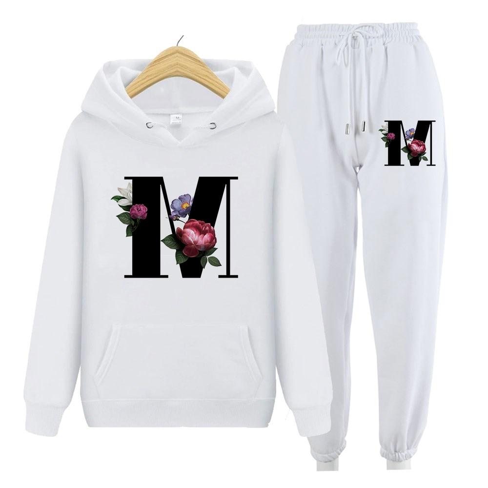 Women Sweatshirt Long Sleeve Hoodies Harajuku Hoodie Vintage Letters Print Sweatshirts Two Piece Sets Hoodies