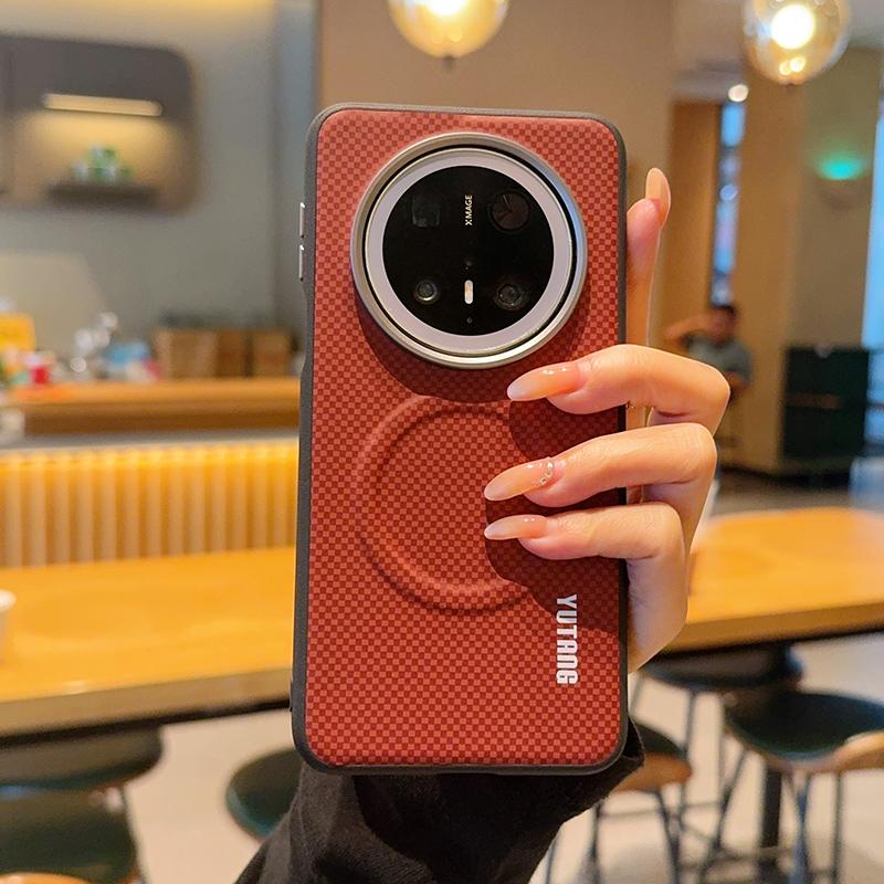 

For Huawei Mate 70 60 Pro Pro+ Case Magnetic Carbon Fiber Texture PU Leather Skin Protective Back Metal Lens Button Soft Cover Huawei Mate 70 Pro+