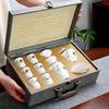 Dehua White Porcelain Lanolin Jade Kung Fu Tea Set