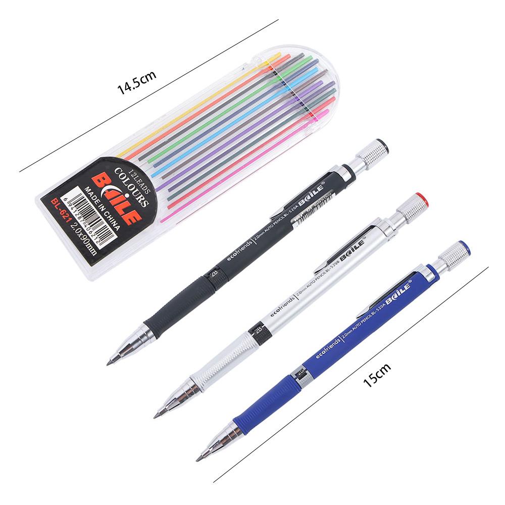 2.0mm Office School Classwork Writing Tools Mechanical Pencil 2B Automatic Pencils Pencil Lead Stationery Supplies