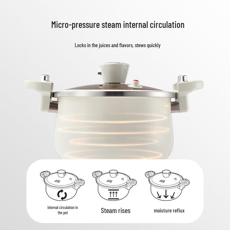 Shibazi HM-205-28DG 0-Coating Non-Stick Micro Pressure Stew Pot