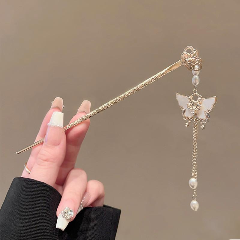 Tassel Flower Hairpin: Elegant Chinese Style Hanfu & Qipao Hair Accessory for Women