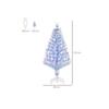HOMCOM Sapin de Noël artificiel avec 3 lumières LED Sapin de Noël en PVC et métal Blanc+Bleu Ø60 x 120H cm