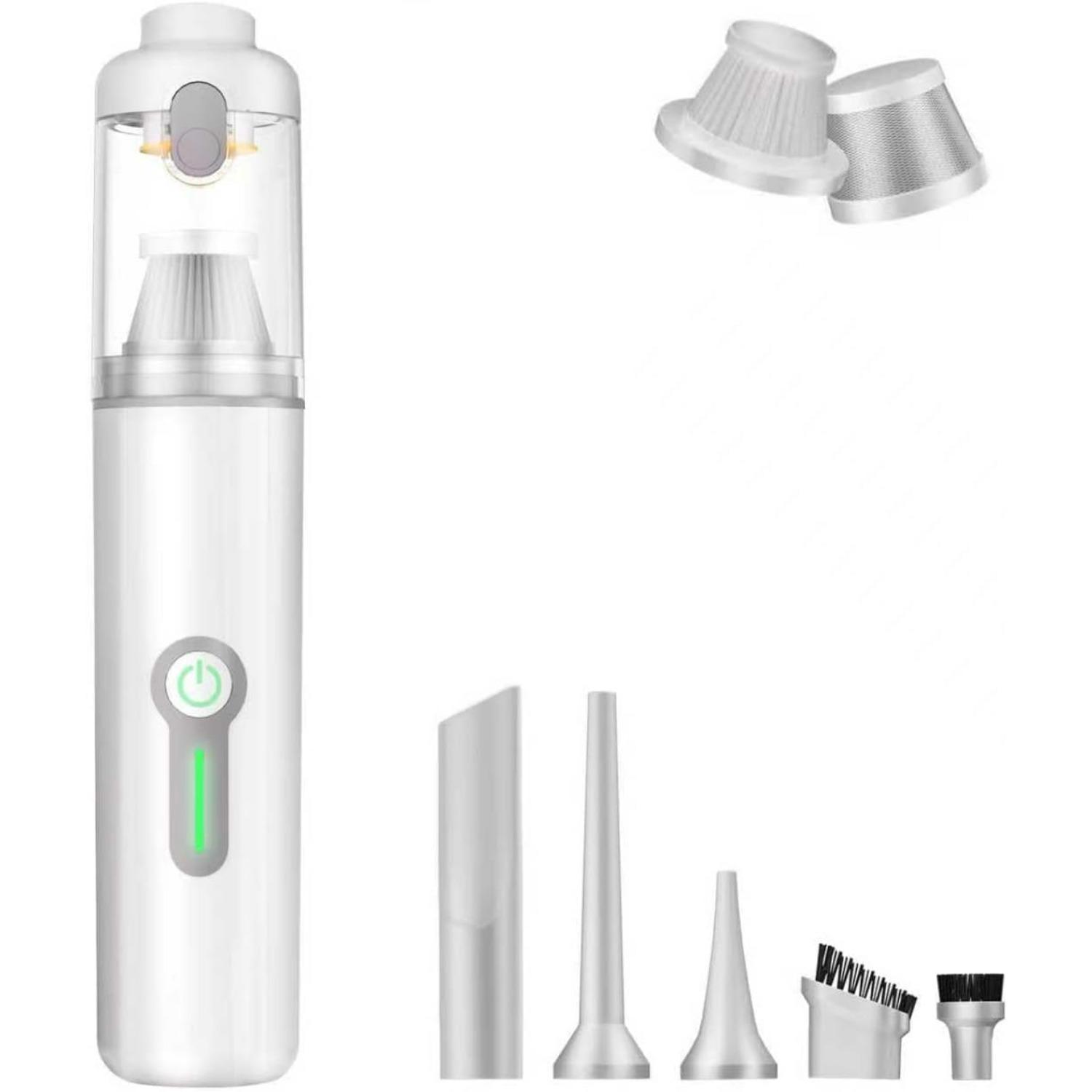 Portable Car Vacuum, Versatile 4-in-1 Vaccum, 20,000Pa Suction Power, 3 Sunction Modes, Lightweight, Up to 30 Min Runtime, Quick Charging for Desk белый