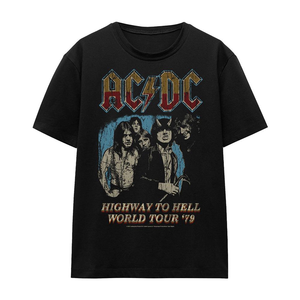 AC/DC Unisex Adult Highway World Tour 79 T-Shirt