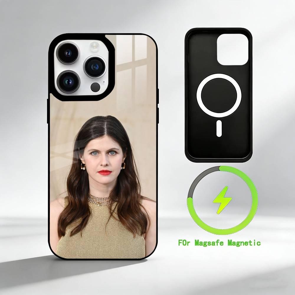 

A-Alexandra Daddario Phone Case For iPhone 17 16 15 14 13 12 Pro Max Plus for Mirror Wireless Magnetic Cover iPhone12PRO