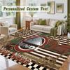 Crystal Velvet Square Rug Custom NameFendt Pattern Non Slip Home Floor Decor Rug