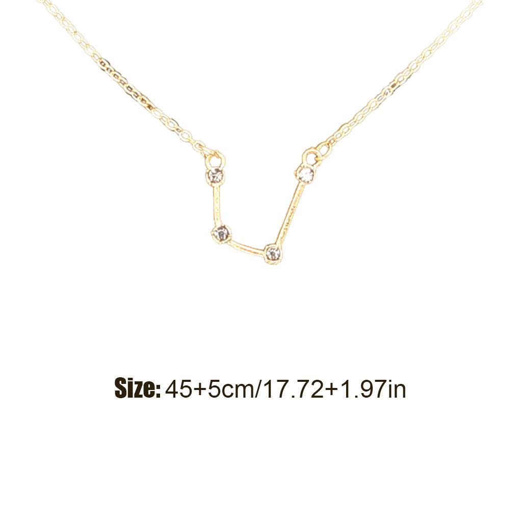 Ins Constellations Theme Friendship Necklace Rhinestone Comfortable Delicate with Display Card Pendant for Lover Festival Gifts