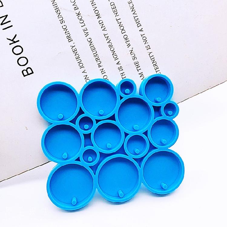 Round Charm Casting Resin Molds with Hole for DIY Keychain Jewelry Crafts Decor