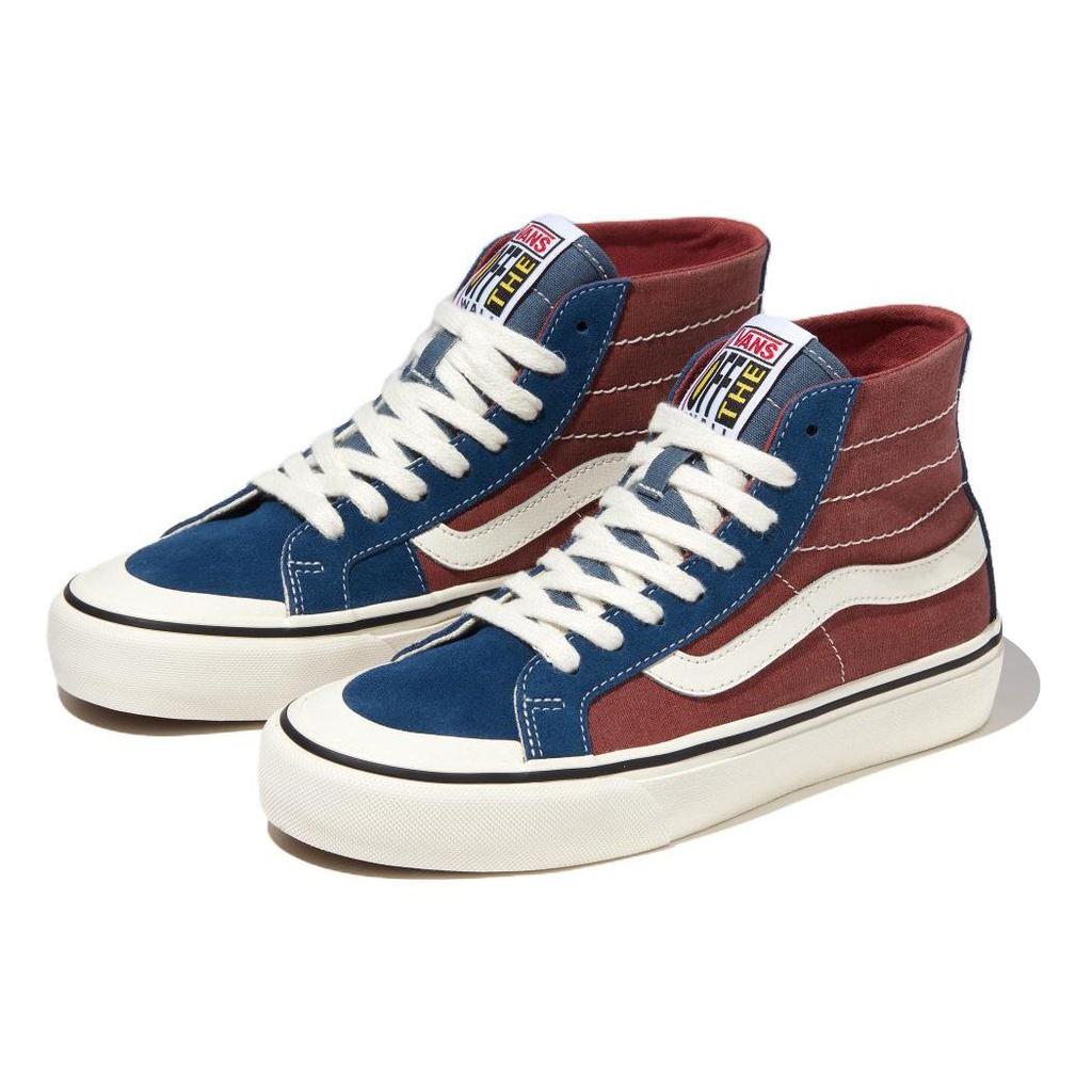 Vans Sk8 Skate-Hi 138 Decon VR3 SF Casual High-Top Skate Shoes Unisex Sneakers Red Blue White VN0A4BX7BKM
