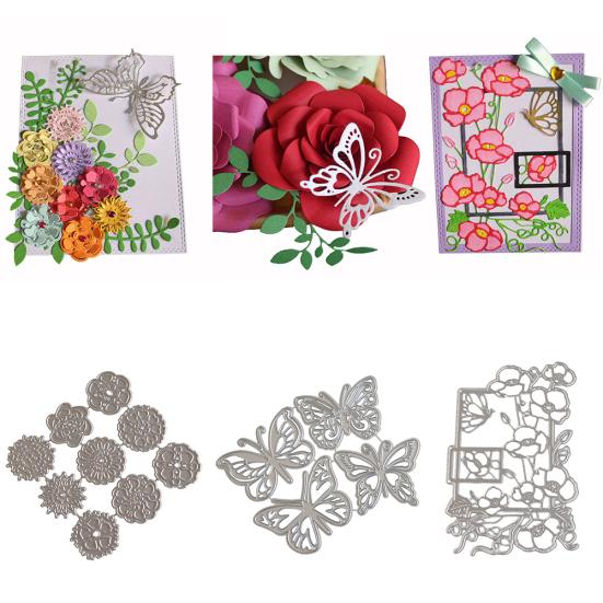 Butterfly Flower Metal Cutting Die for DIY Scrapbooking Album Craft Project