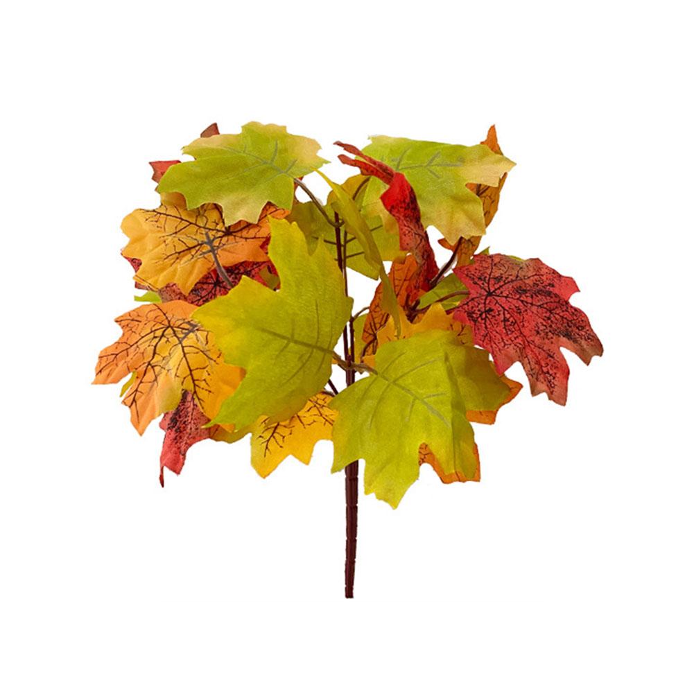 Artificial Maple Leaf Shrubs Simulation Fake Autumn Plants For Halloween Thanksgiving Home Decoration