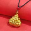 High-End Unisex Hollow Maitreya Buddha Pendant - Unique Alloy Design, Perfect Gift