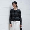 Elva' Island Casual Striped Long Sleeve Knit Cardigan