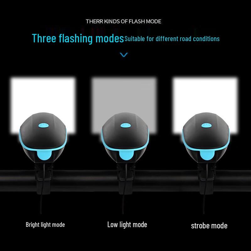 Cavalry USB Rechargeable Bike Front Light with Horn