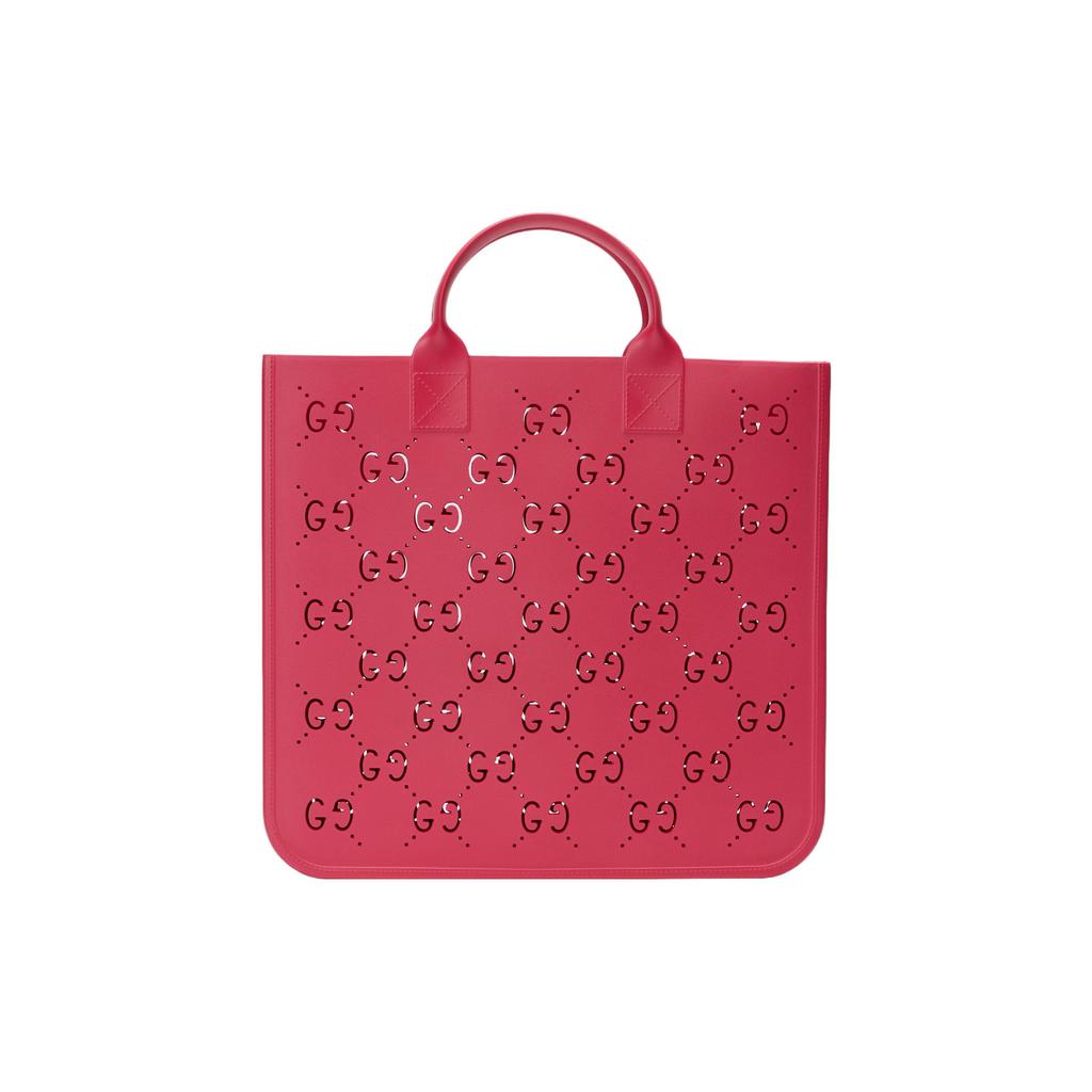 Gucci Hohles Design Unifarbene Gummi-Tragetasche Kinder-Tragetaschen Lila Rot 679365-JFO00-2797