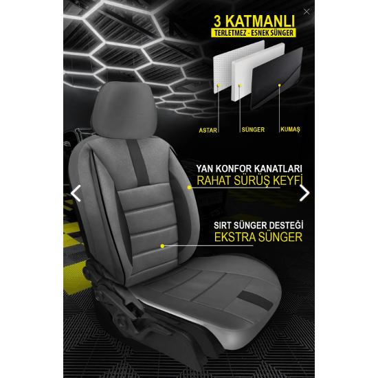 

Onyx Smoked Thai Feather Universal Car Seat Cover - 5 Seat Full Set