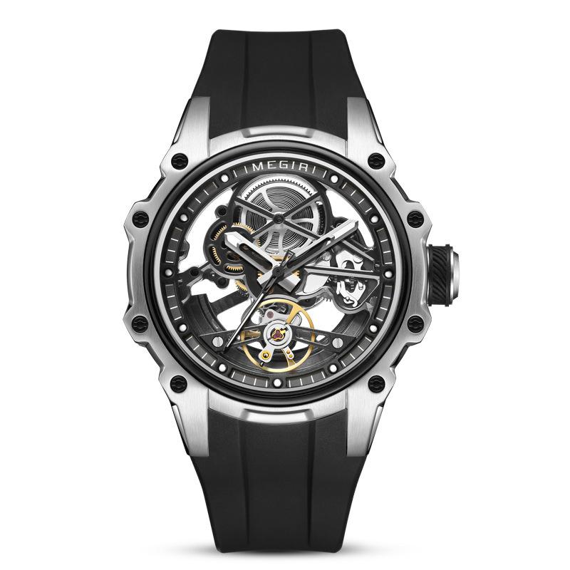 Men S Stainless Steel Hollow Mechanical Watch Men S Automatic Waterproof Luminous Mechanical Watch