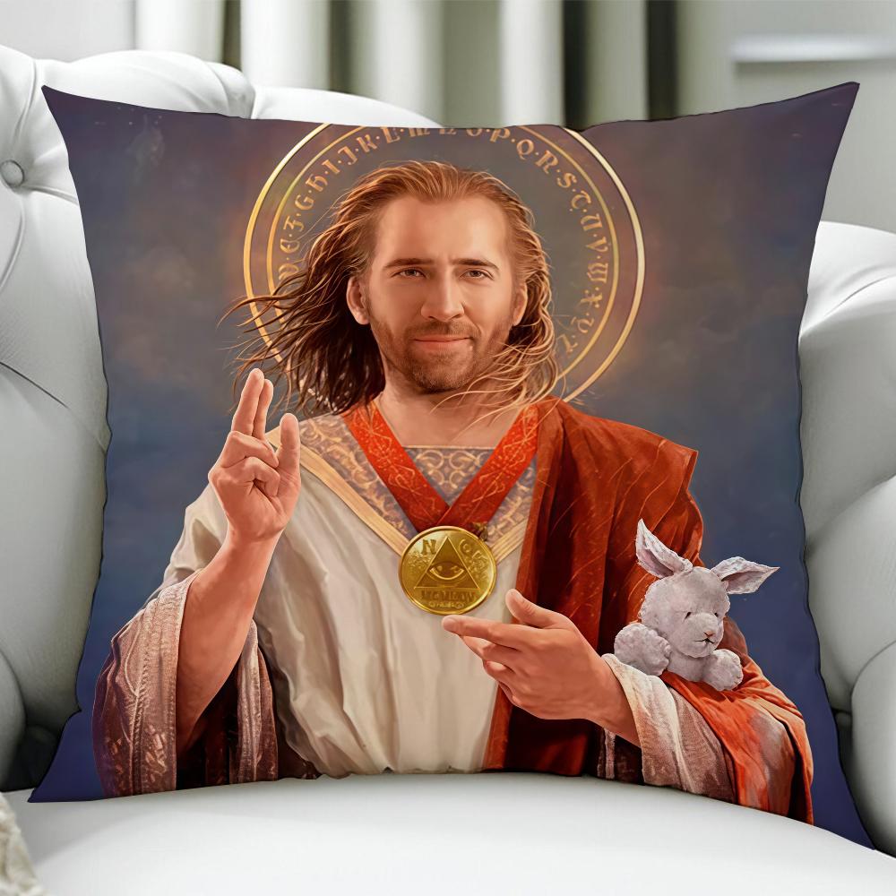 

Funny NNicolas CCage cushion cover Birthday Anniversary Gifts Double Sided Printed Zipper Cushion Cover Soft Skin Bedding 30x30cm
