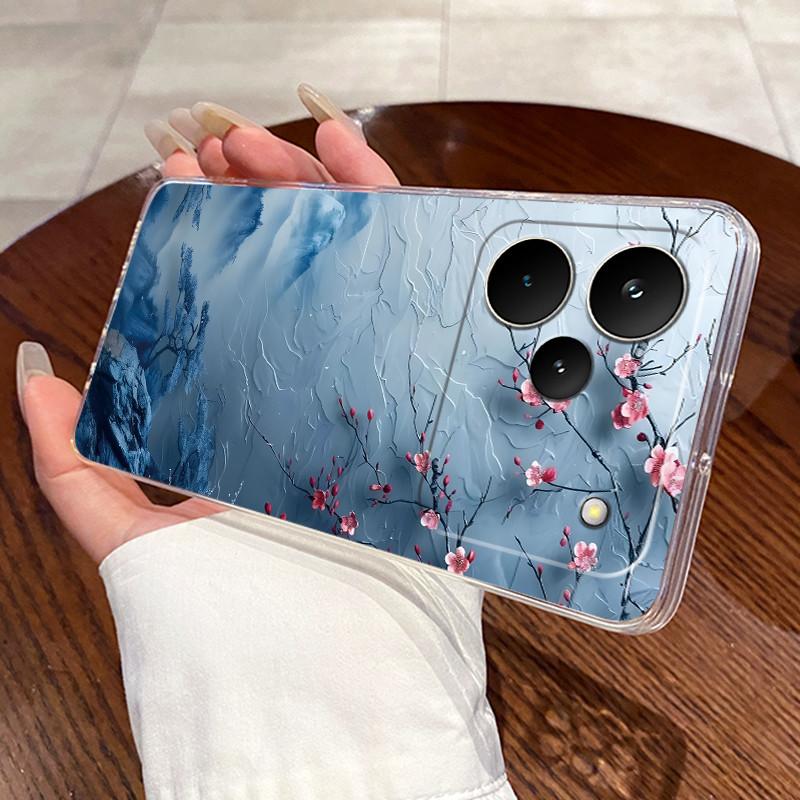 Hülle Für Realme P4 / Realme P4 Pro Fundas Weiche TPU Rückabdeckung Realme P3 Schalen Klare Silikon Niedliche Katze Kaninchen Schutzhülle