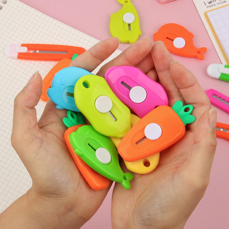 Colored Mini Box Cutter: Portable Craft Knife for Students & Package Opening