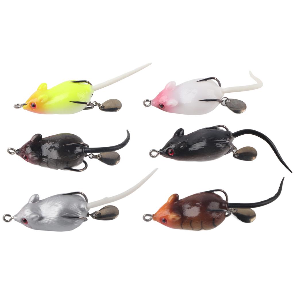 6 Pcs 5.5cm10.5g Sequin Artificial Frog Fishing Lures Hard Baits with Hooks Fish Tackle Accessories