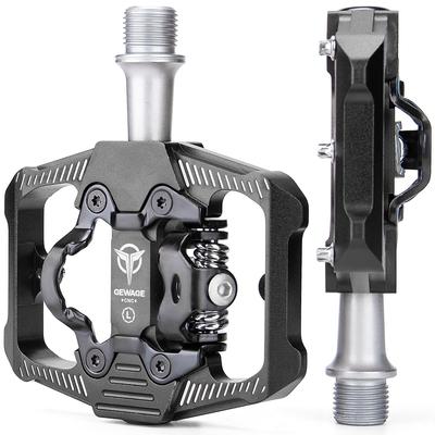 GEWAGE Bicycle Pedal Binding Pedal Single Side Flat 3 Bearings Aluminum Inch Black Anti-Slip 9/16 (GE-162)