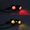 Retro Bullet LED Turn Signal Light Brake Lamp for Motorcycle Black Chrome Running Blink Light for Harley Chopper Cruiser Bobber