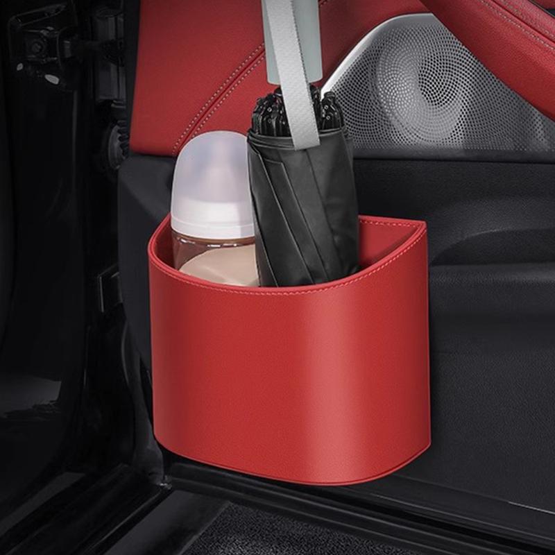 Autotür Becherhalter Leder Aufbewahrungstasche Universelles Rückseiten-Clip-Design Getränkehalter Organizer Box Wasserdichte Sitzrücken Aufbewahrungstasche