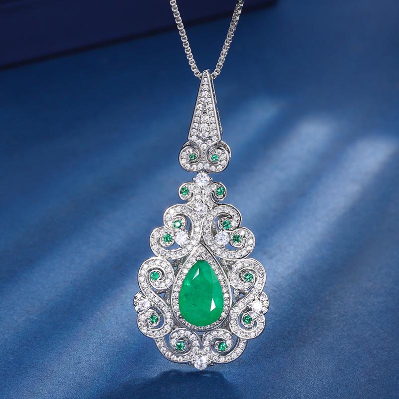 

Jewelry Copper Bottom Gold-Plated Simulation Grandmother Green Court Style Retro Suit Heroine Stone 8 * 12