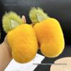 Rex Rabbit Fur Mango Keyring Plush Doll Charm