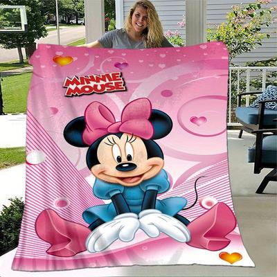 Deka s kreslenými postavičkami Mickeyho a Minnie: Rozkošné, teplé a perfektní pro domácí dekoraci Obývací pokoj, Cestování a Všechna roční období Vánoční dekorace