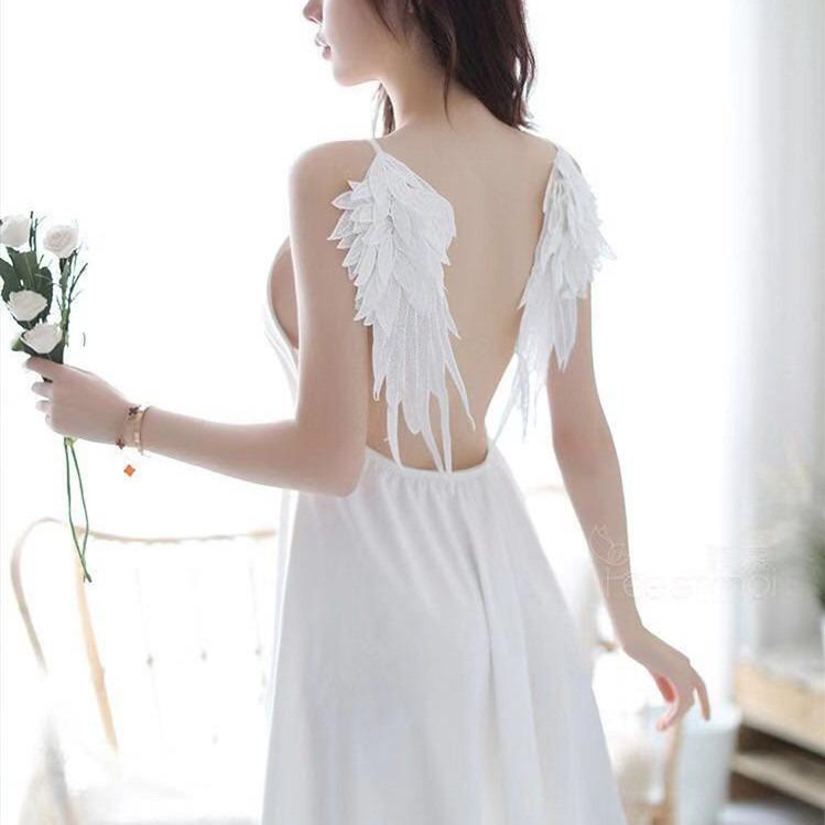 Sex Underwear Spreading Suspender Sexy Pajamas Backless Temptation Sex Pajamas Sexy Deep V Peacock Feather