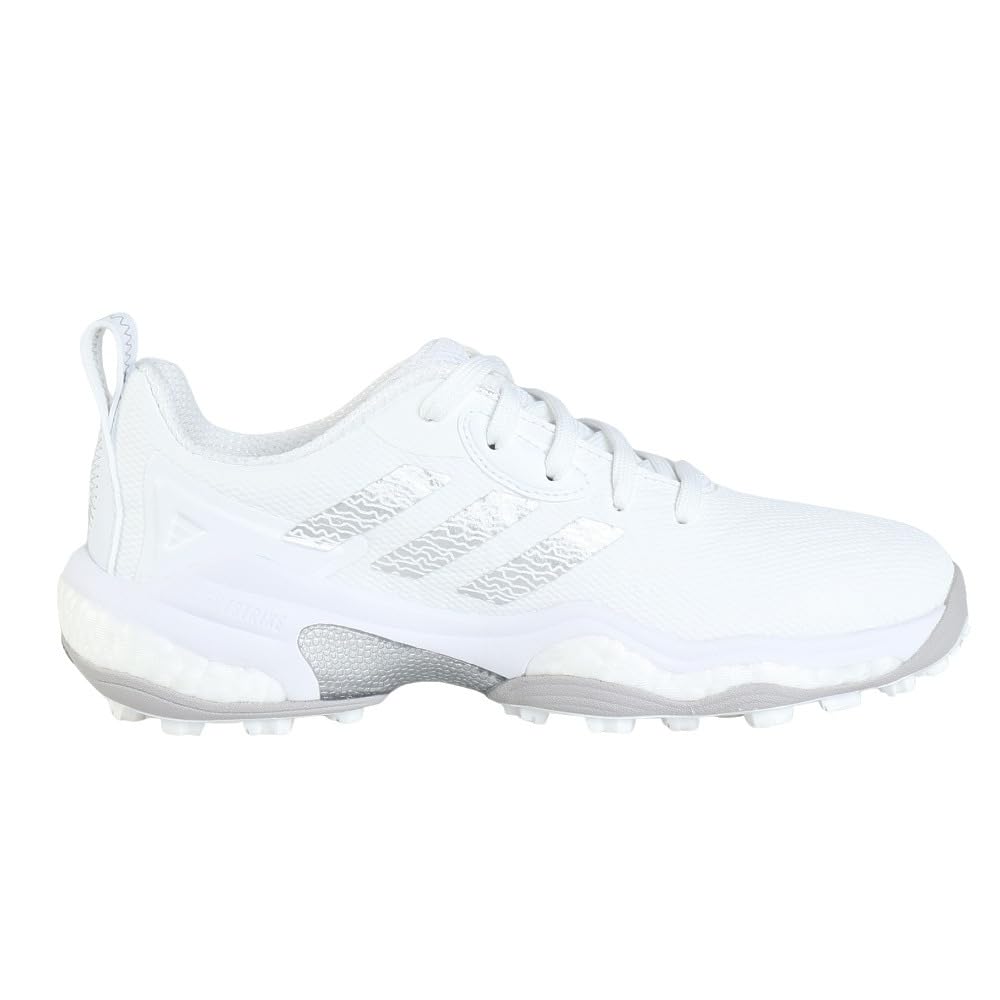 Golf Shoes Code Chaos 25 Footwear Two Cm 2E [Adidas Golf] Women's White/Silver Metallic/Gray 24.0