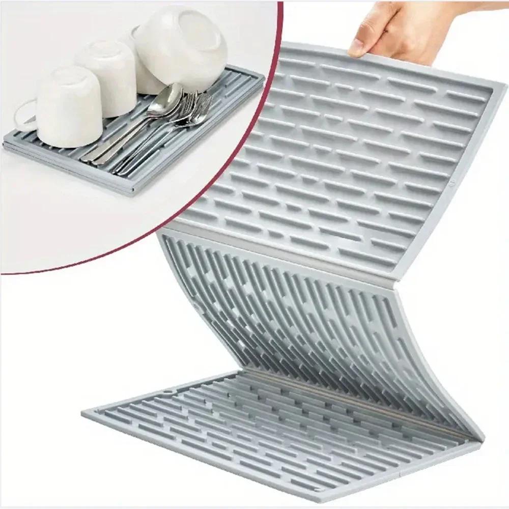 Large Thickened Silicone Drain Mat - Non-Slip Insulated Foldable Pad for Kitchen Countertop Sink Storage 3440₽