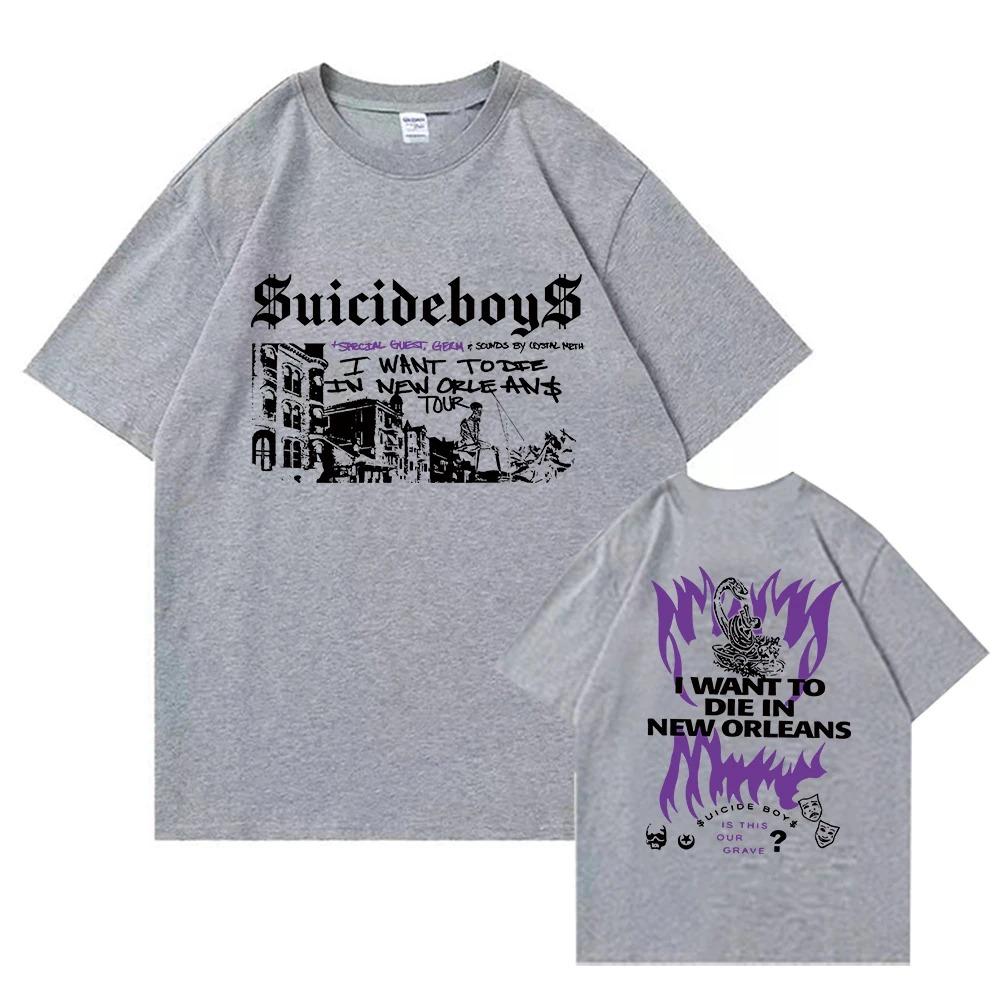 Suicideboys G59 T Shirt Unisex Fashion I Want To Die In New Orleans Music Album Hip Hop T-Shirts Streetwear Harajuku