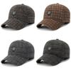 Classic Baseball Cap For Men With Letter Decor And Ear Protection For Winter Outdoor Activities