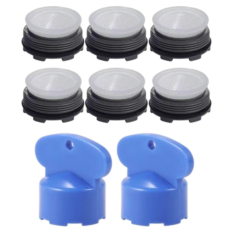 Aeratore per rubinetto di facile installazione con design in plastica resistente alla corrosione per aumentare la pressione dell'acqua e la filtrazione