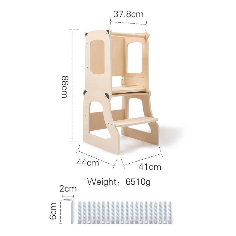 Montessori Toddler Learning Tower: Children's Kitchen Sink Step Stool and Washstand