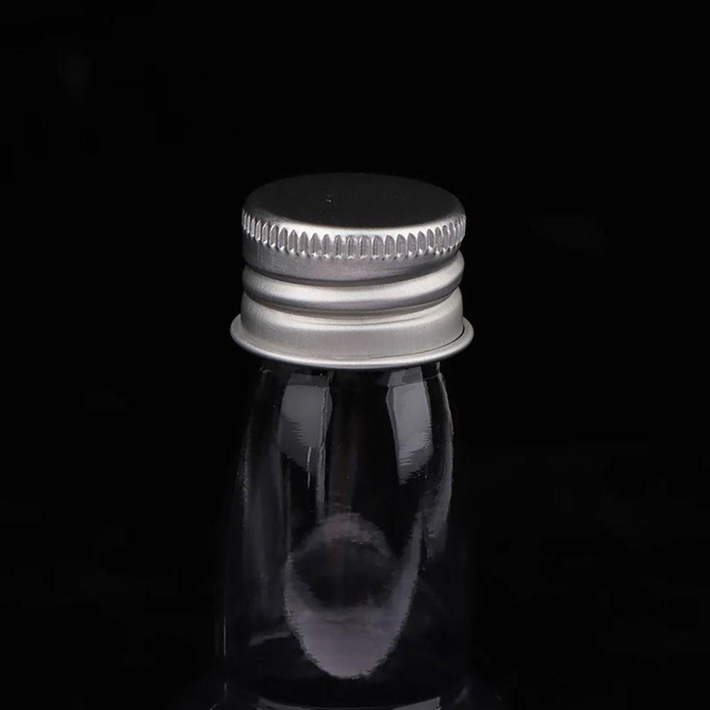 5Pcs Party Supplies Plastic Spirit Bottle Silver/ Gold Caps Alcohol Shot Bottles