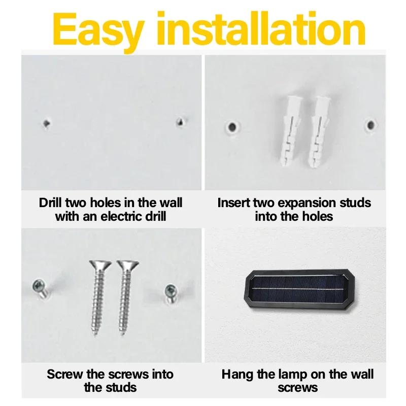 LED Solar Wall Lights Outdoor Garden Decor Up and Down Lighting Waterproof Lamp for Stairs Balcony Courtyard Decoration Lamps