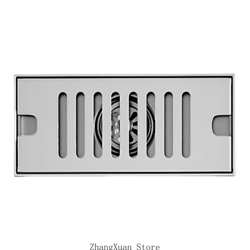 Sturdy Stainless Steel Rectangular Floor Drain for Efficient Water Flows 3XUF