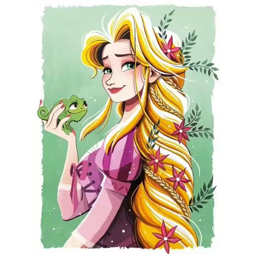 

Disney Diamond Painting Rapunzels Fresh and Healing Illustration Mosaic Art DIY Cross Stitch Embroidery Set Full Diamond Home Decor Gift Round 20x30cm