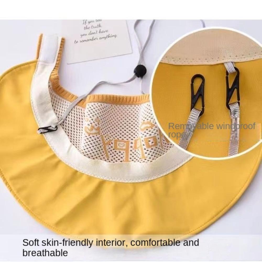 Empty Top Children Sun Hat Wide Brim Kids  Beach Cap Cartoon Summer  Baby   Sunhat  Summer