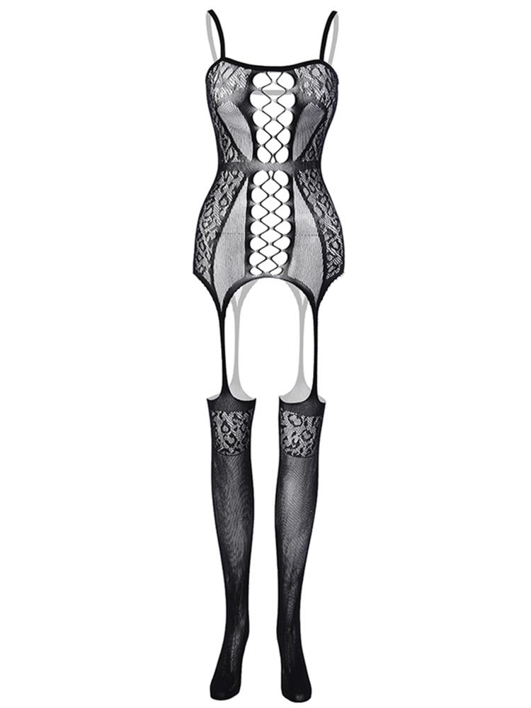 Man Outfit One-Pieces Full Bodystockings Gay Jumpsuit Sissy Open Crotch Erotic Underwear Man'S Sheer Transparent Body Underwear